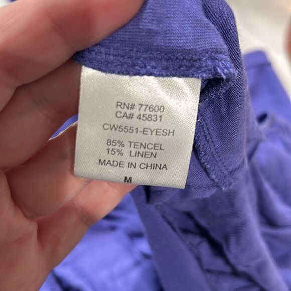 Chaser Purple Sleeveless Top, Size Medium - Picture 8 of 8